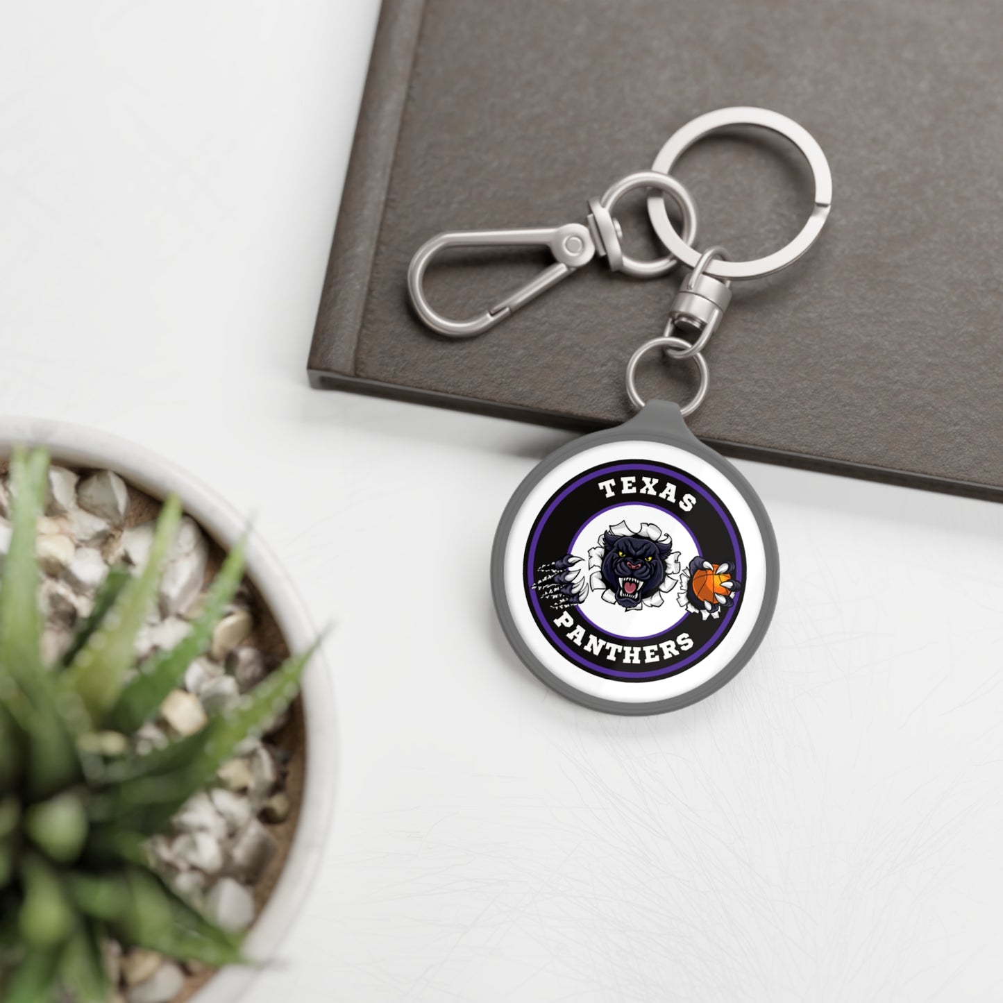 Texas Panthers Basketball Keyring Tag - Personalized Sports Accessories