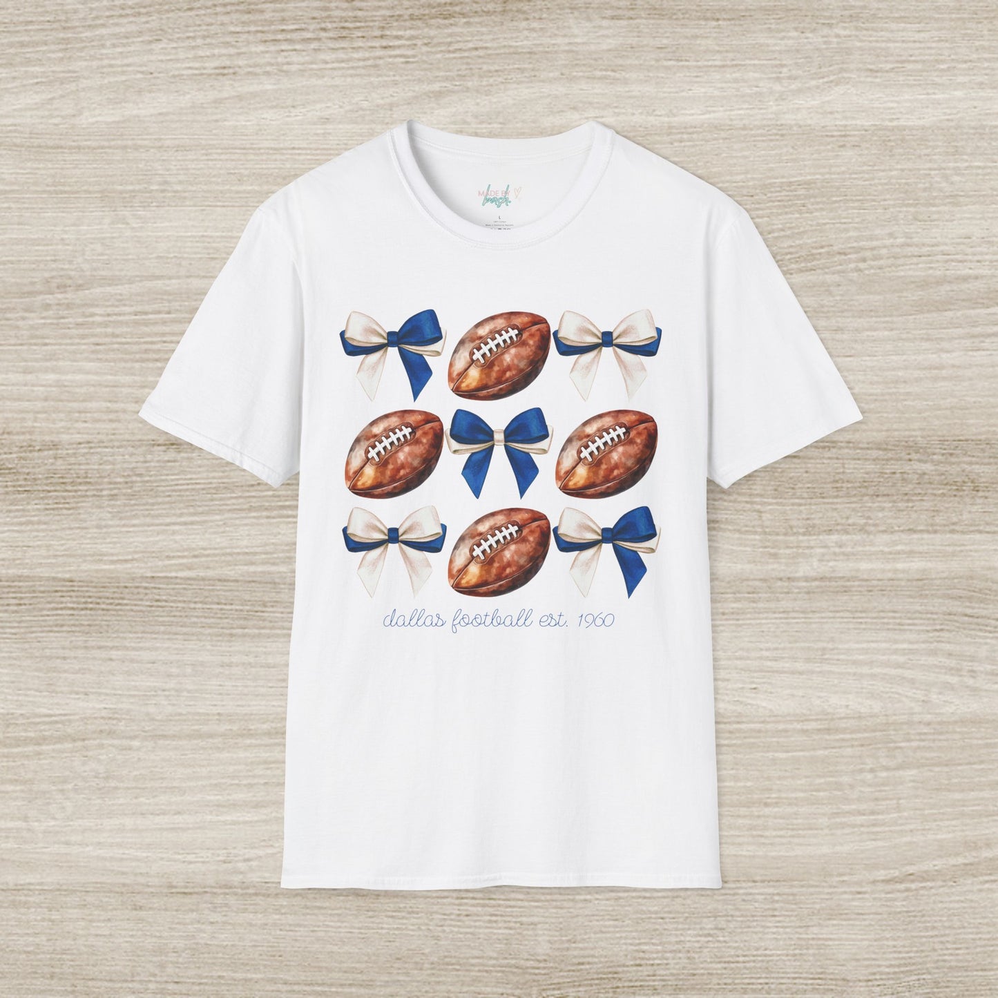 Dallas Football Bow T-Shirt