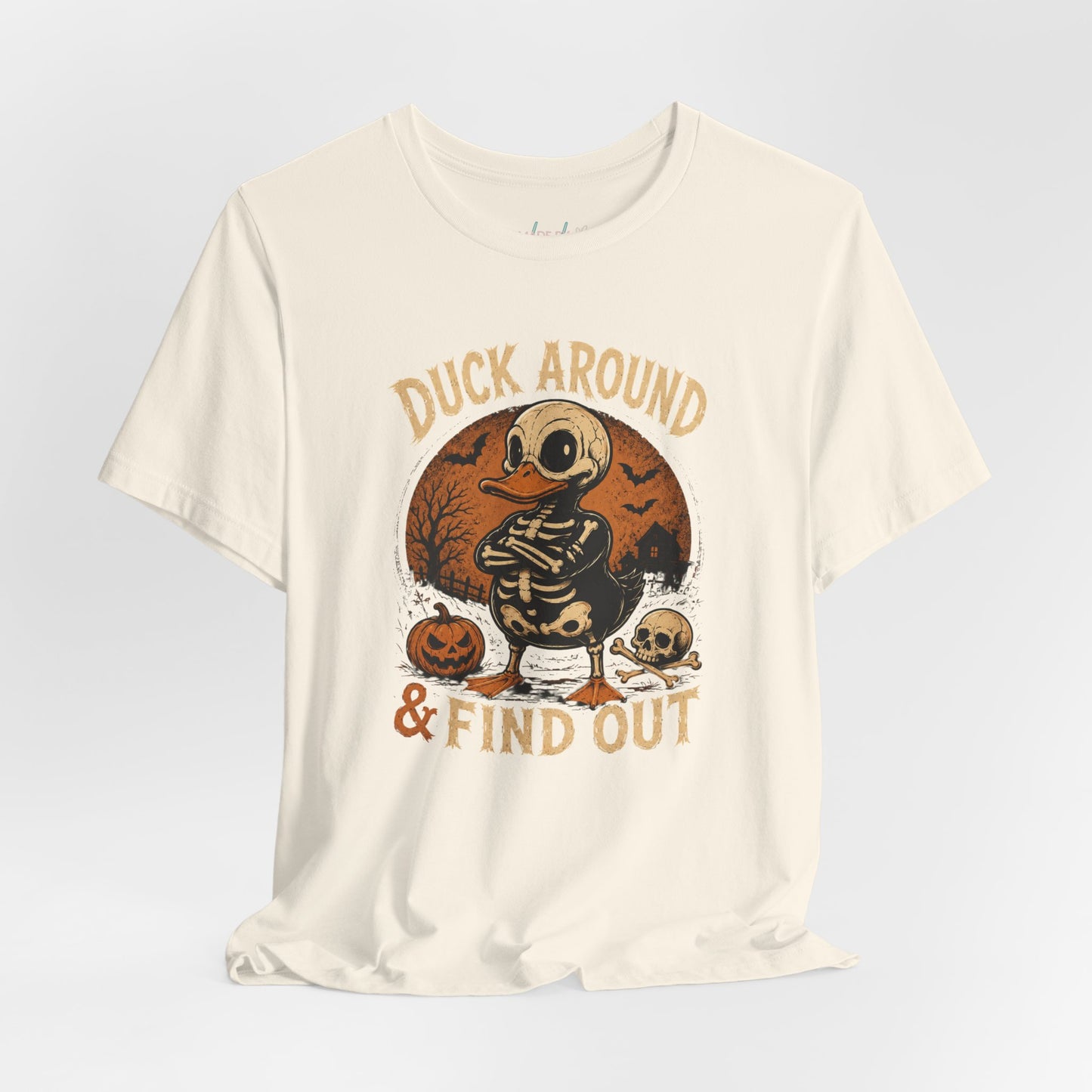 Cute Duck Around And Find Out Halloween Unisex Jersey Short Sleeve Tee