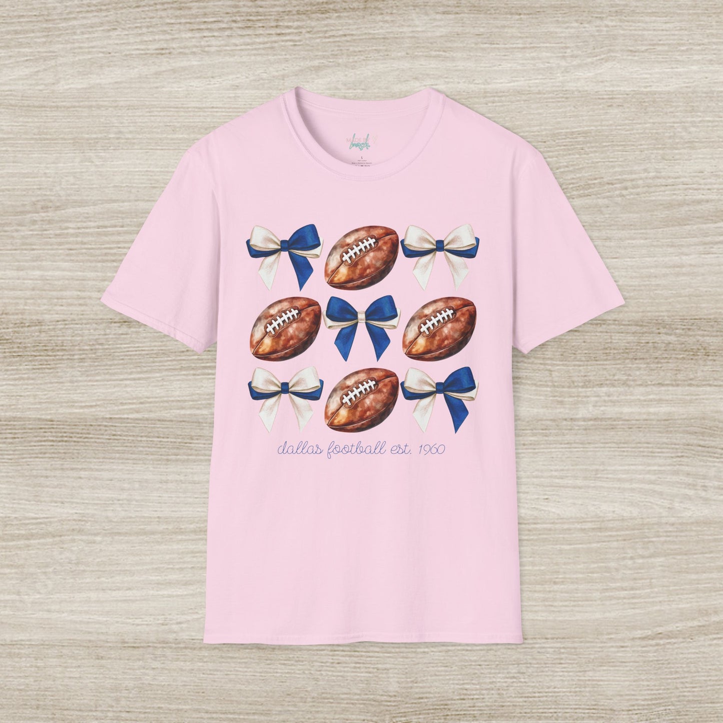 Dallas Football Bow T-Shirt