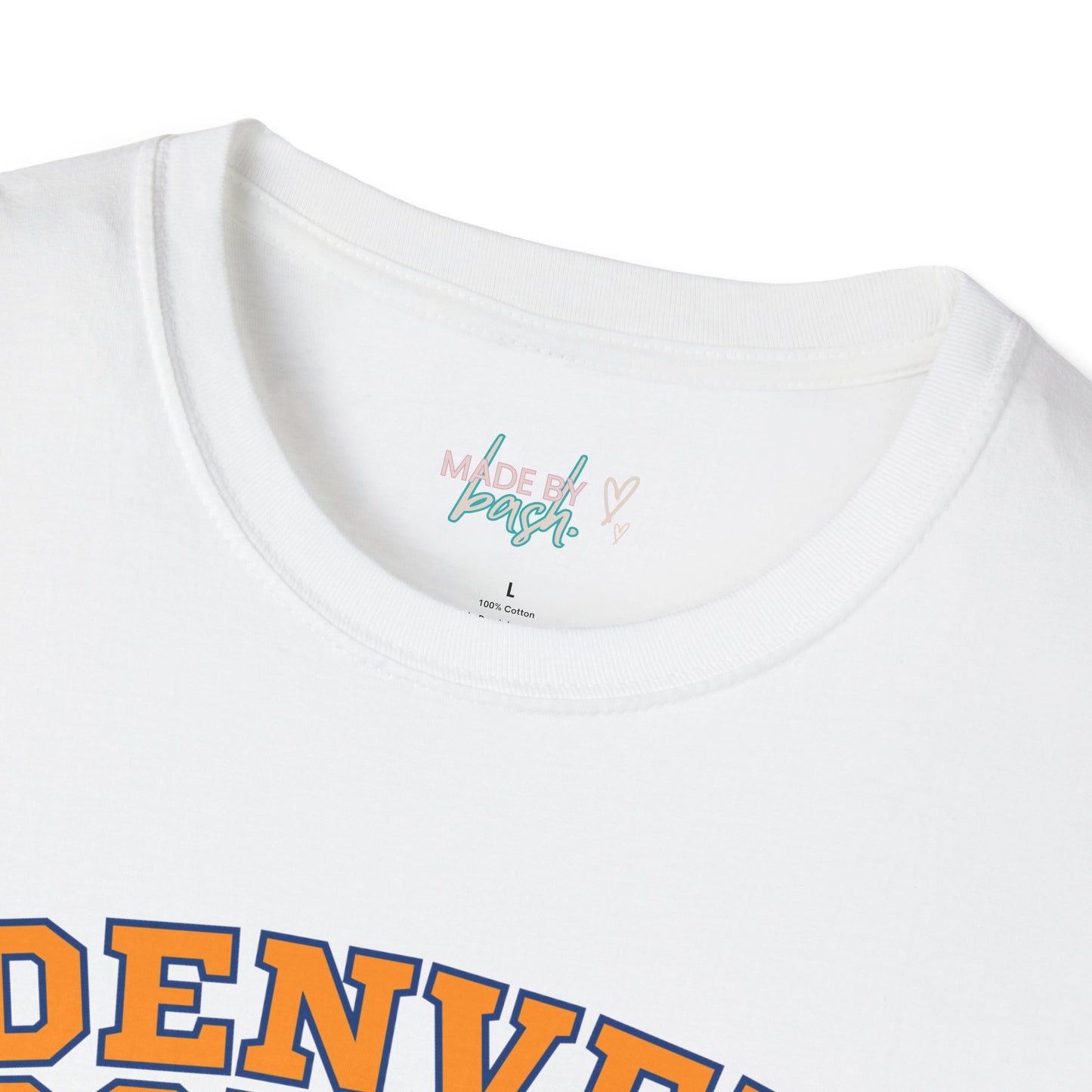 Denver Football Big Blue Bow Softstyle T-Shirt