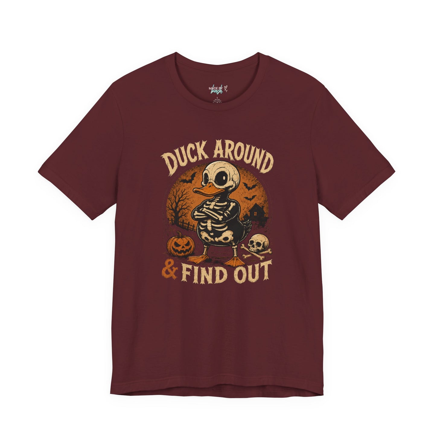Cute Duck Around And Find Out Halloween Unisex Jersey Short Sleeve Tee
