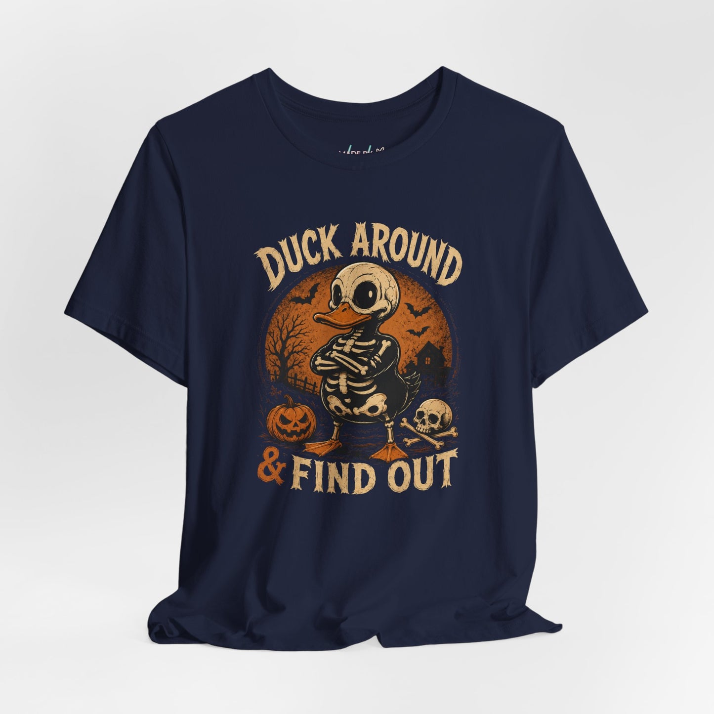 Cute Duck Around And Find Out Halloween Unisex Jersey Short Sleeve Tee