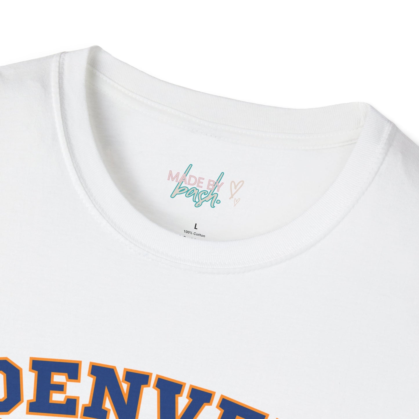 Denver Football Big Orange Bow Softstyle T-Shirt
