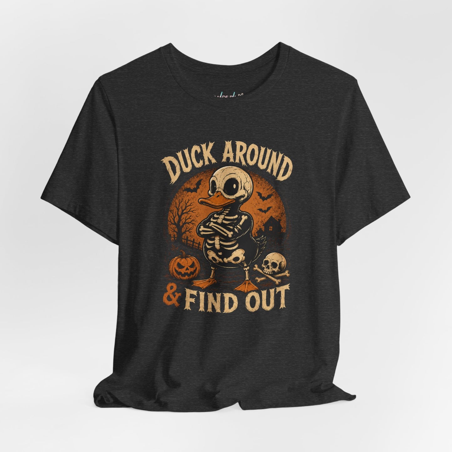 Cute Duck Around And Find Out Halloween Unisex Jersey Short Sleeve Tee