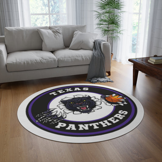 Texas Panthers Basketball Round Rug - Sports Decor for Fans