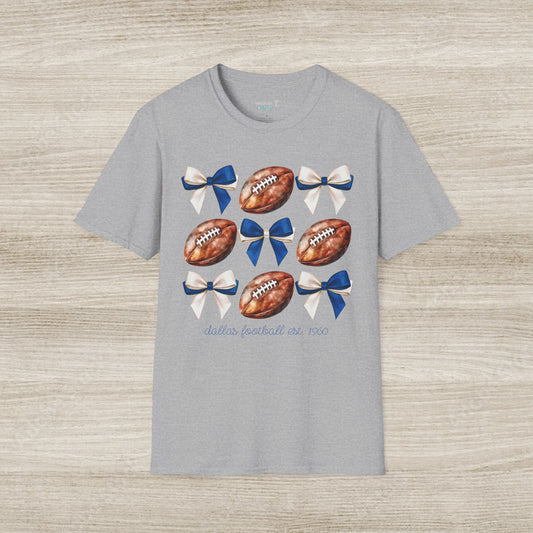 Dallas Football Bow T-Shirt