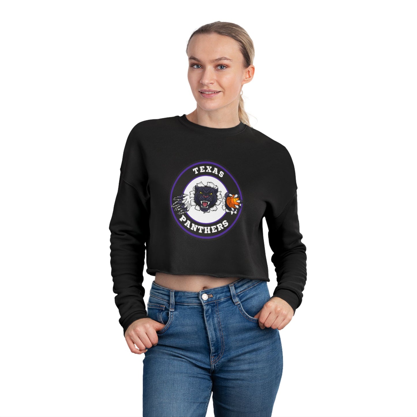 Texas Panthers Women's Cropped Sweatshirt – Stylish Sportswear for Game Days and Casual Wear
