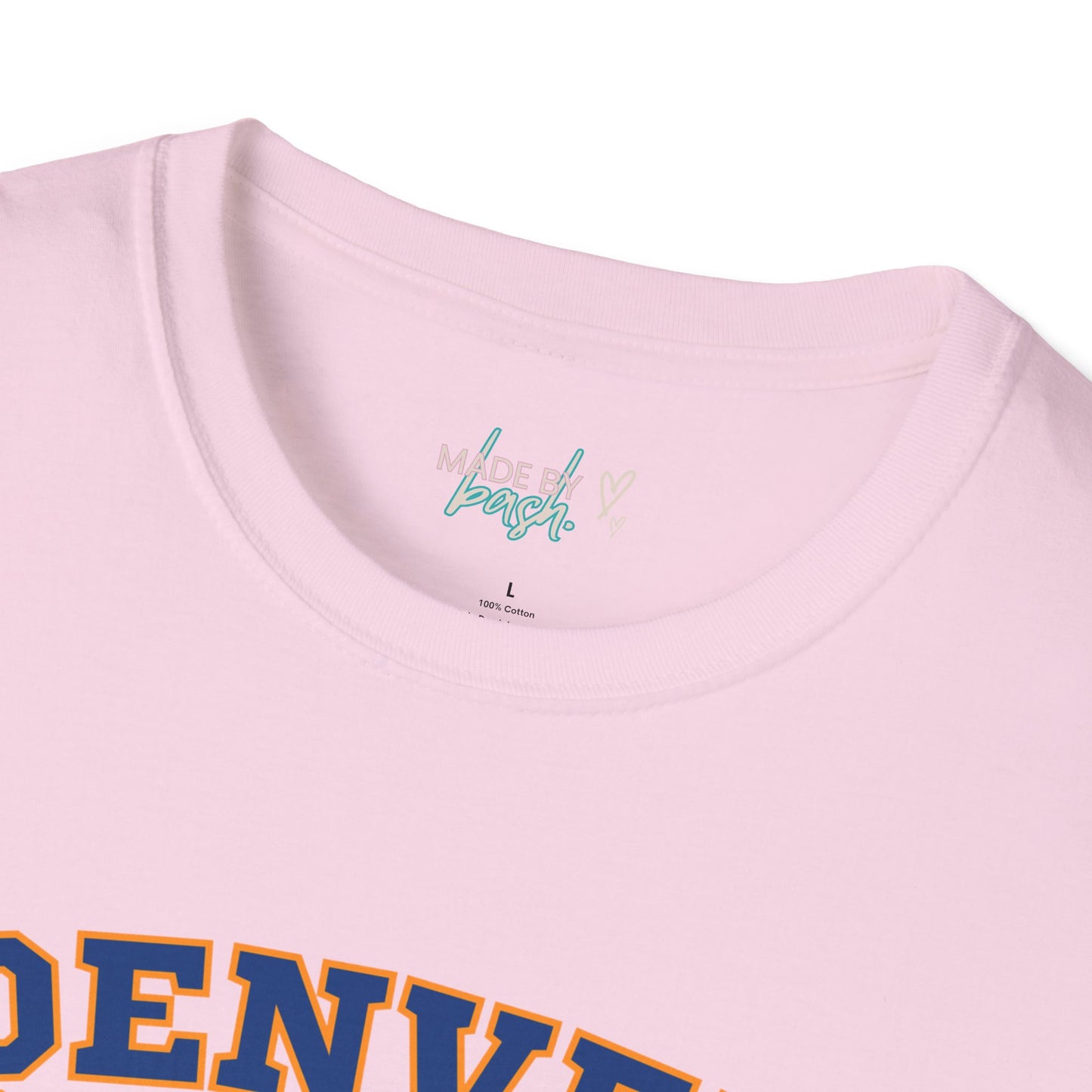 Denver Football Big Orange Bow Softstyle T-Shirt