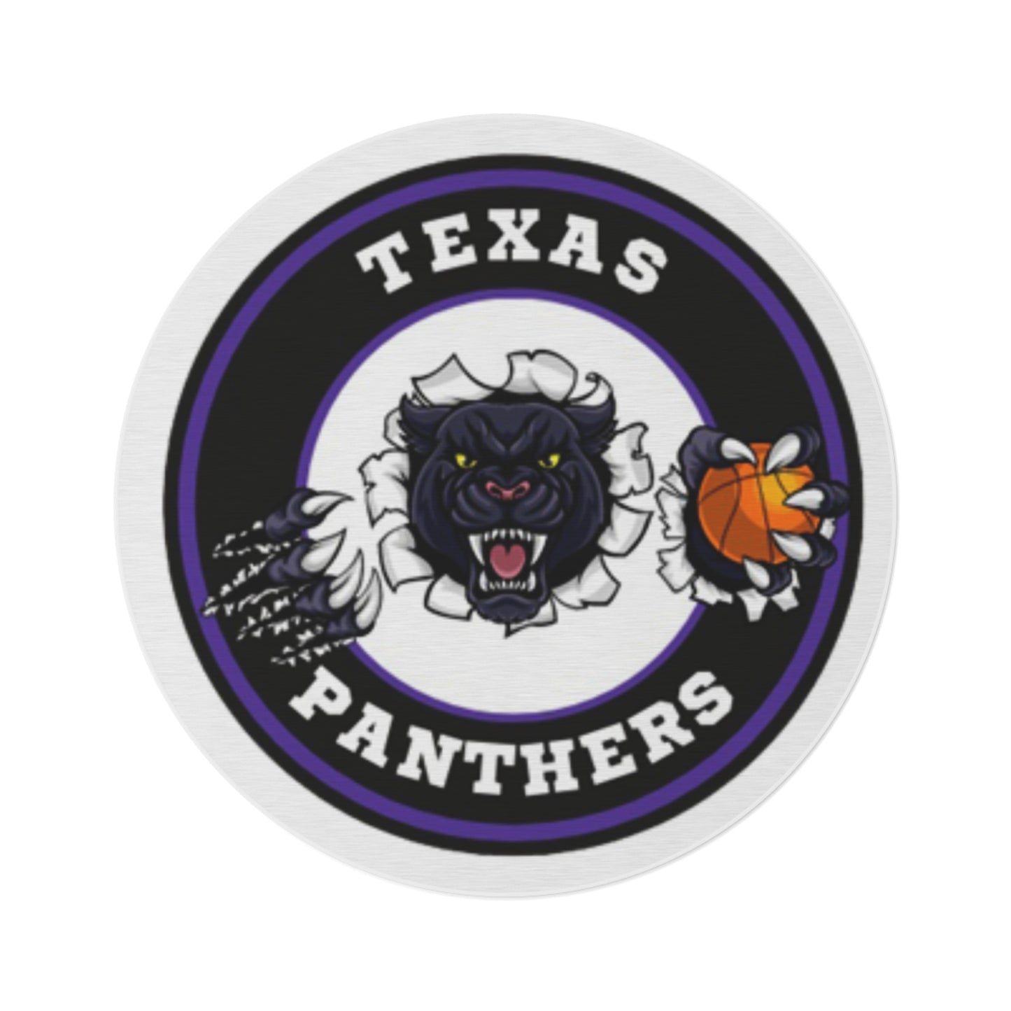 Texas Panthers Basketball Round Rug - Sports Decor for Fans