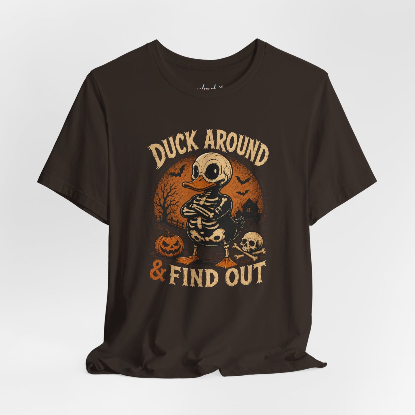Cute Duck Around And Find Out Halloween Unisex Jersey Short Sleeve Tee