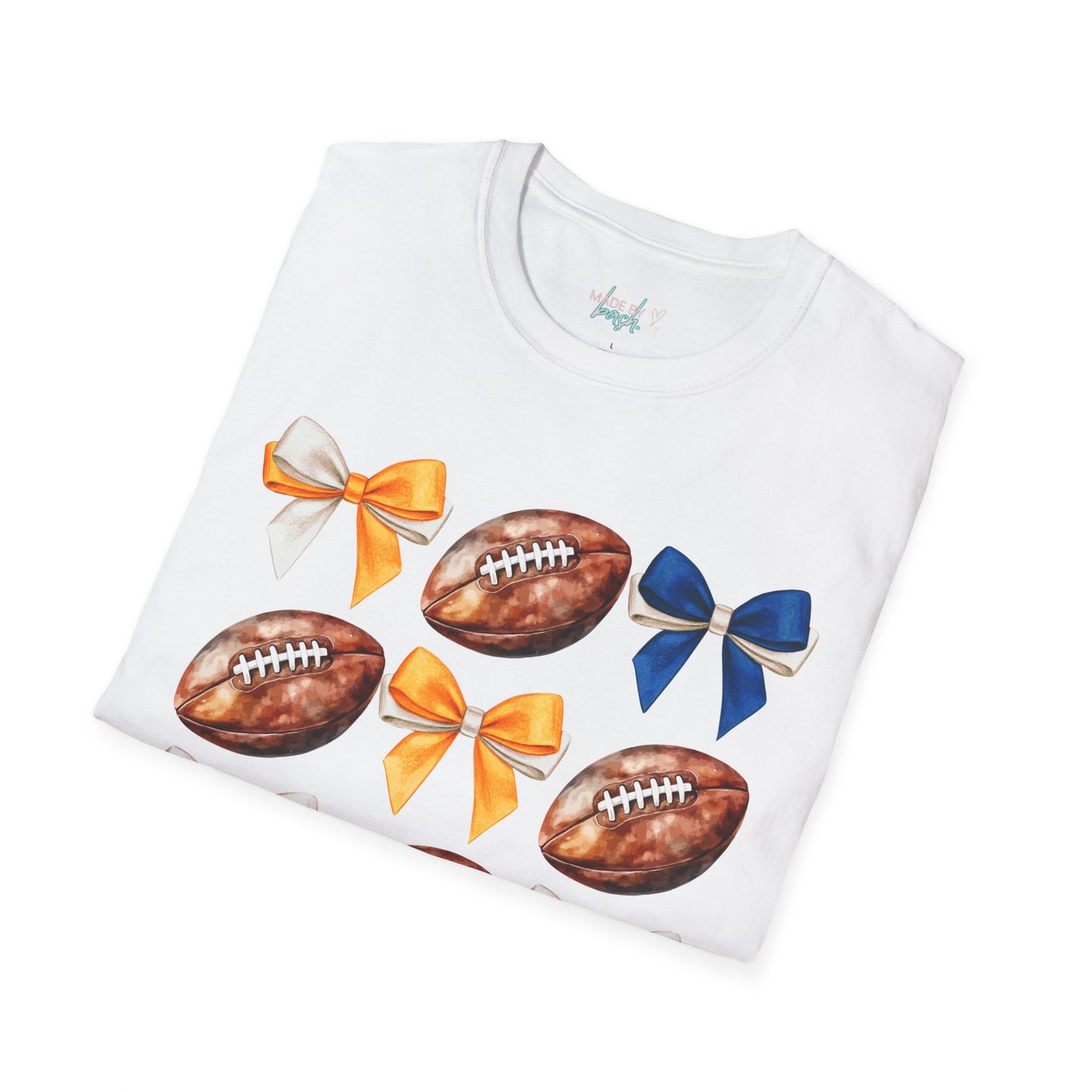 Denver Football Bows Softstyle T-Shirt