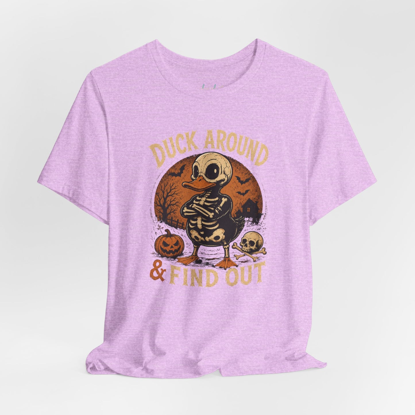 Cute Duck Around And Find Out Halloween Unisex Jersey Short Sleeve Tee