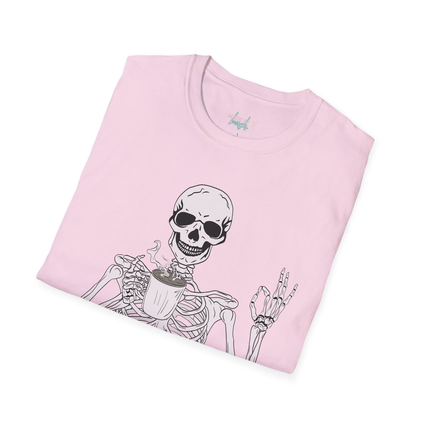 Everything is Fine Coffee Skeleton Softstyle T-Shirt