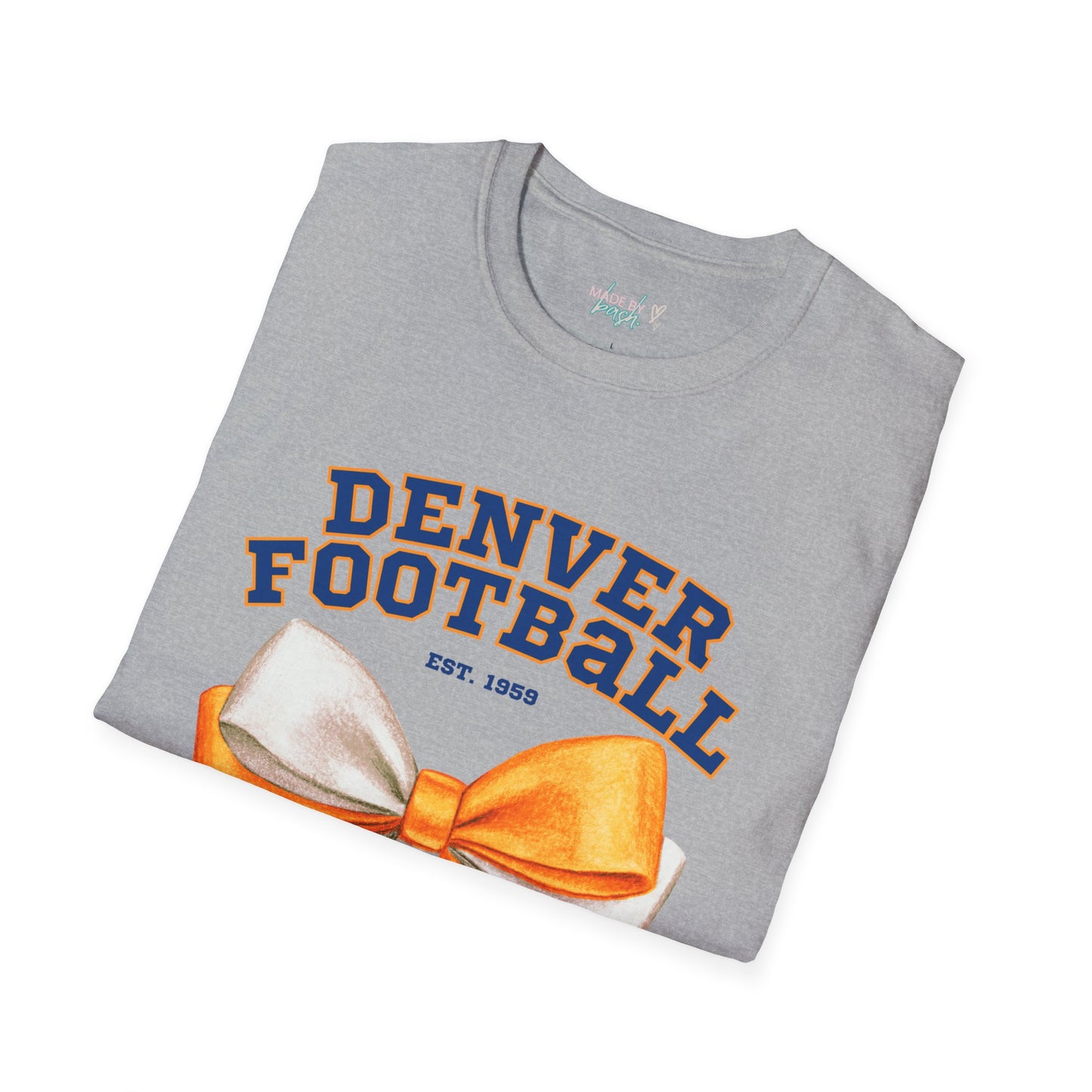 Denver Football Big Orange Bow Softstyle T-Shirt