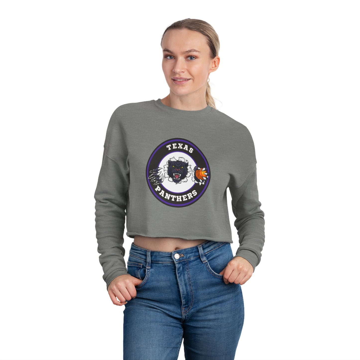 Texas Panthers Women's Cropped Sweatshirt – Stylish Sportswear for Game Days and Casual Wear