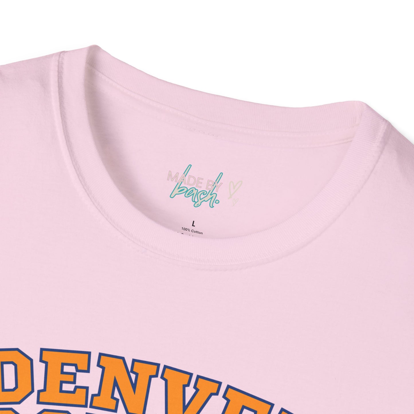 Denver Football Big Blue Bow Softstyle T-Shirt