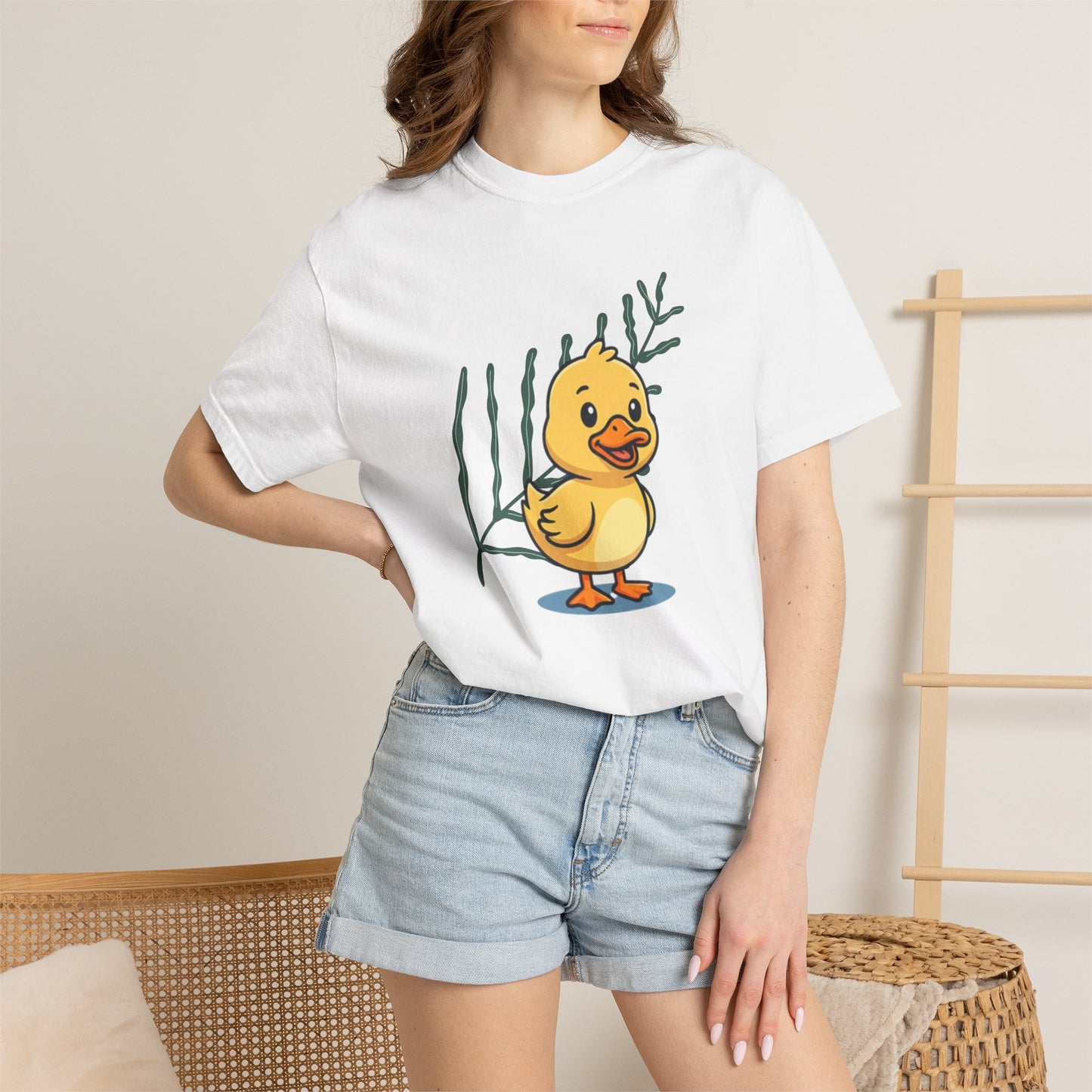 Cute Duck Tee — Playful Yellow Duckling Graphic T-Shirt